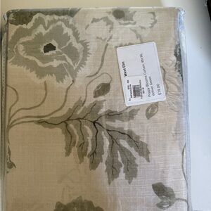 West Elm Poppy Blooms Curtain 48x96 Vetiver Green (2 Panels)